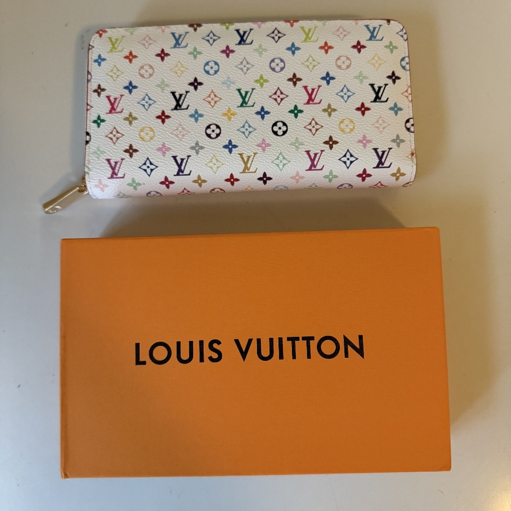 Louis Vuitton White Multicolor Monogram Wallet